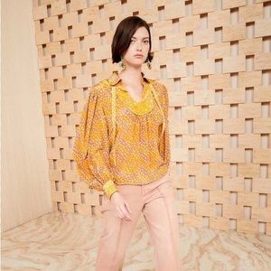 Ulla Johnson Citrine Aninda Silk Blouse